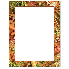 The Image Shop - Cooking 100 Pack - 8.5 x 11 Inch Printable Letterhead - Laser and Inkjet Printer Compatible