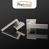 Probrico 2 Pack Satin Nickel Square Door Lever Door Lock