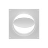 6'' Inch Duct Connector Flange with Backdraft Damper- Plastic -