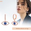JIANGYUE Evil Eye Earrings Plated Hoop Earrings for Women with