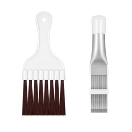 Air Conditioning Comb, 2 Pieces Condenser Lamellar Comb Air Conditioning Condenser Fin Comb Cleaning Brush Air Conditioning Fin Comb for Cleaning Air Conditioners Refrigerators Evaporator