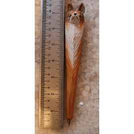 Squire Shetland SheepDog Pen Hand Carved Wood Writing Instrument Detailed Hand Painted