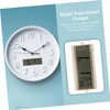 jojofuny Multifunctional Display Wall Clock with Lunar Calendar Temperature Elegant
