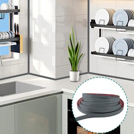 PVC Moulding Trim, Flexible Grey Quadrant Trim Floor Beading Grey Skirting Board Coving for Ceilings Worktop Edging Strip for Floor Edges and Corners Decoration(12 * 9mm-2.5m)