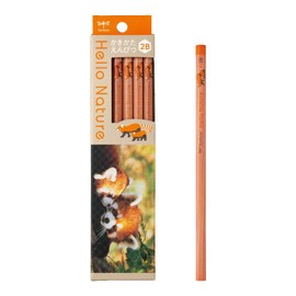 Tombow Pencil KB-KHNLP2-2B 2B (Red Panda Pattern) Hello Nature Red Panda 1 Dozen