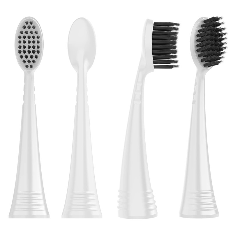 Replacement Toothbrush Heads with Covers for Burst (10 Count, White)