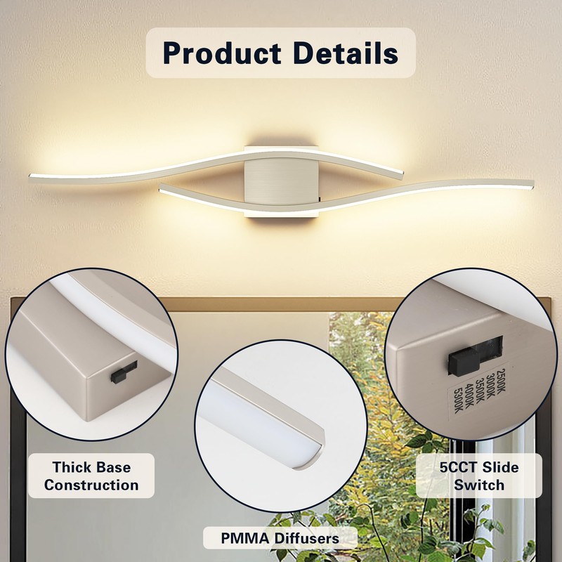Joossnwell Bathroom Vanity Light Modern Bathroom Lighting Fixture Over Mirror
