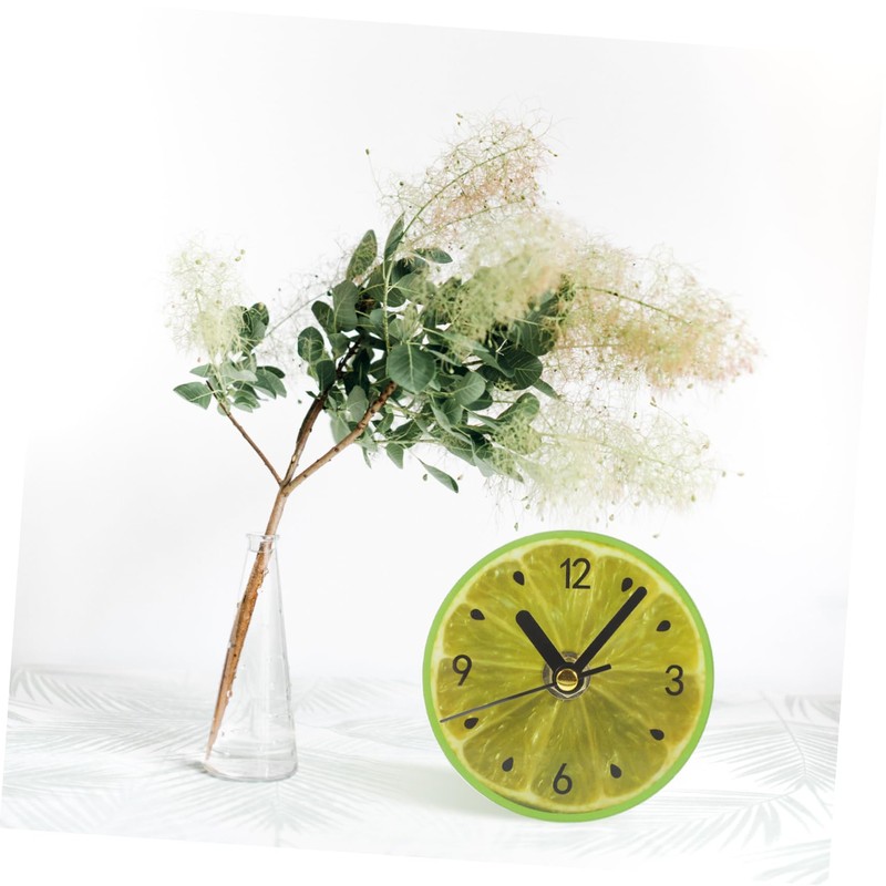Ciieeo Family-Friendly Fridge Clock Round Wall Magnet Fruit Design Sleep