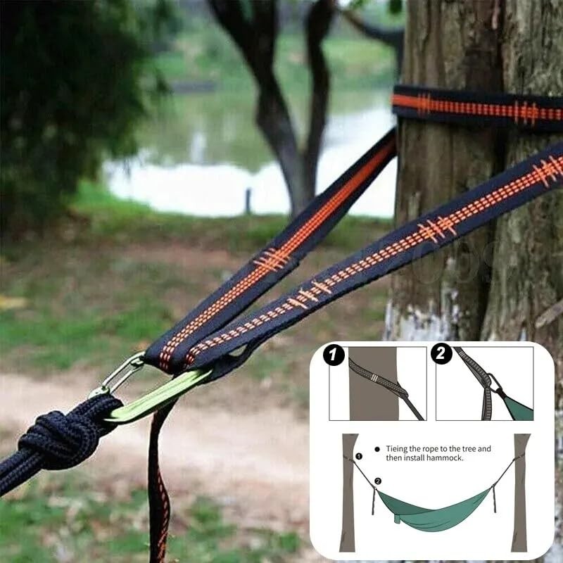 Hammock Straps 2 Pack – Heavy Duty 2M Tree Hanging
