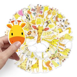 Giraffe Sticker Set of 50 Cute Decoration for Car Laptop Skateboard Bicycle Moped Motorcycle Bicycle Computer Suitable for Adults Children
