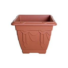 Medium 30cm Square Venetian Plant Pot Planter Plastic Terracotta Colour Pot