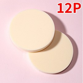 Round Puff 12P Foundation Flat Cushion Sunscreen BB Cream Refill CH28012 4ea