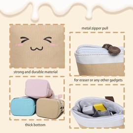 Pencil Case, Unisex Pencil Case, Pencil Case with Compartments, Pencil Case, Stationery with Zip, Unisex Pencil Case, Large Capacity Stationery Pouch, C-yellow, No