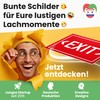 DankeDir! Exit exit sign, 30 x 20 cm, gift idea,
