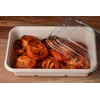 34oz Compostable Eco Friendly Container Trays with Clear Lids [100