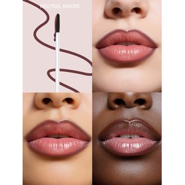 QCMME Lip Stain Peel Off Lip Liner Stain with Tweezer, Long Lasting Matte Lip Tint Tattoo, Highly Pigmented Color Lip Makeup, Waterproof Lipstick, Transfer-proof Lipstain for Women, Neutral Mauve