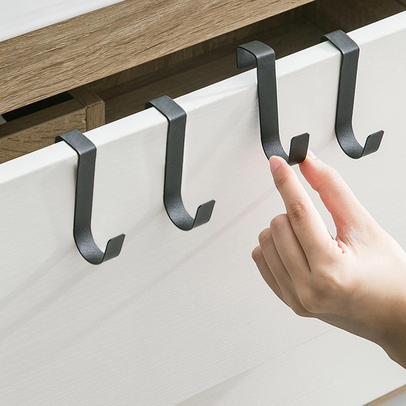 SGERUFZ Set of 4 Door Hooks for Hanging, Stainless Steel