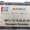 475 ASSORTED PIECE, A2 M4 FULLY THREADED BOLTS NUTS WASHERS
