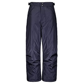 LONDON FOG Boys' Water-Resistant Adjustable Waist Insulated Snow and Winter Ski Pants, Navy, 5-6