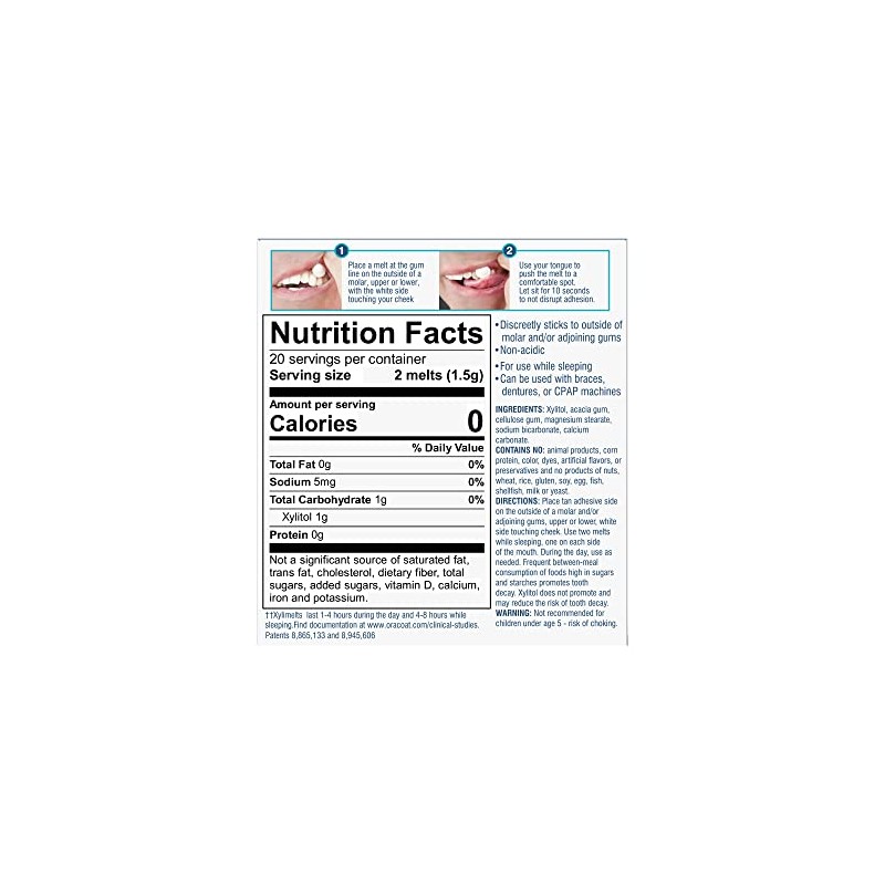 Oracoat XyliMelts for Dry Mouth - Mint-Free (240 discs) by