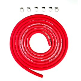 15FT Fuel Line Hose 5AN 8mm 5/16" High Pressure Hose 2.8Mpa 400PSI for Fuel Systems Engines Tube Hose (Attached Hose Clamp)
