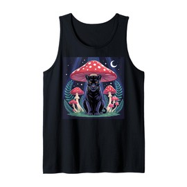 Women Black Panther Cottagcore Mushroom Hat Grunge Aesthetic Tank Top