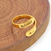 Tobestu Stainless Steel Blessed Ring - Gold Plated Opened Rings