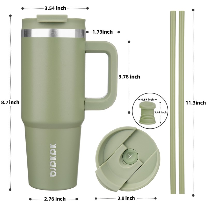 BJPKPK - Vaso de acero inoxidable de 30 onzas con