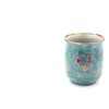 Kutani Ware [Tea Cup] Large Green Cherry Blossom Heart, Back