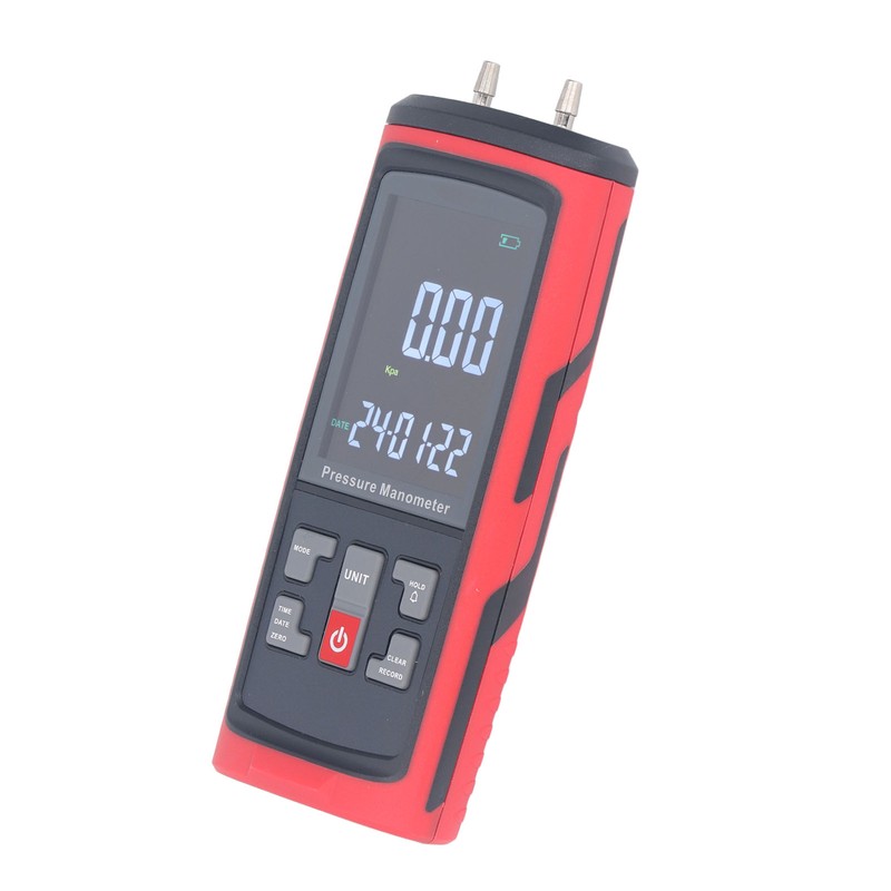 Digital Manometer Pressure Differential Pressure Gauge Air Pressure Tester with