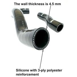 Silicone Radiator Hose Kit Compatible with Lexus IS300 2001-2005 2JZGE 3.0L, black