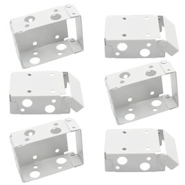 Waziaqoc 6PCS Blind Brackets, 2.5 Inch White Low Profile Box Mounting Brackets for Window Blinds Headrail, Outer Size 2.66 Inch
