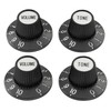 Musiclily Pro Fine 24 Splines Witch Hat Knobs Top Hat