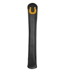 LOXASUM Golf Alignment Stick Cover, PU Leather, Black with Horseshoe Design, 35 cm (Horseshoe)