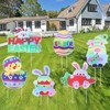 Hianjoo Outdoor Easter Yard Decorations, 6 Pack Large Dazzling Easter