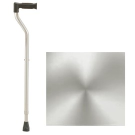 NOVA Medical Products Extra Tall Walking Cane (up to 6’8” User Height), Offset Handle with Reflector, Silver