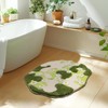 Softania Moss Bath Mat - Cute Green Bathroom Rug with
