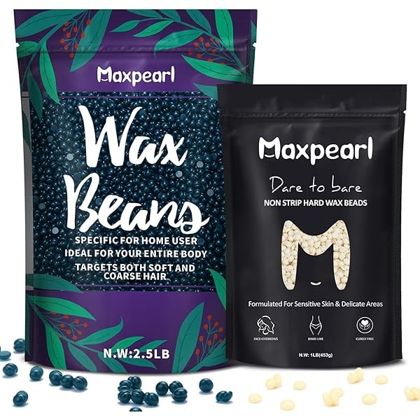 Maxpearl Hard Wax Beads Pack - 2.5LB Coarse Body Wax