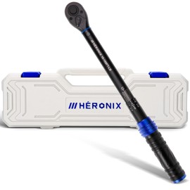 1/2 Inch Drive Click Torque Wrench, 10–180 Ft.Lb/13.6–244.0 Nm ±3% Accuracy, 72-Tooth Dual-Direction Ratchet, Adjustable Newton Meter Torque Wrenches for Motorcycle,Car & Bicycle Repair