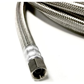 Shark Industrial 15FT (180 inch) Stainless Steel Braided Ice Maker Hose with 1/4" Compression by 1/4" Compression Connection