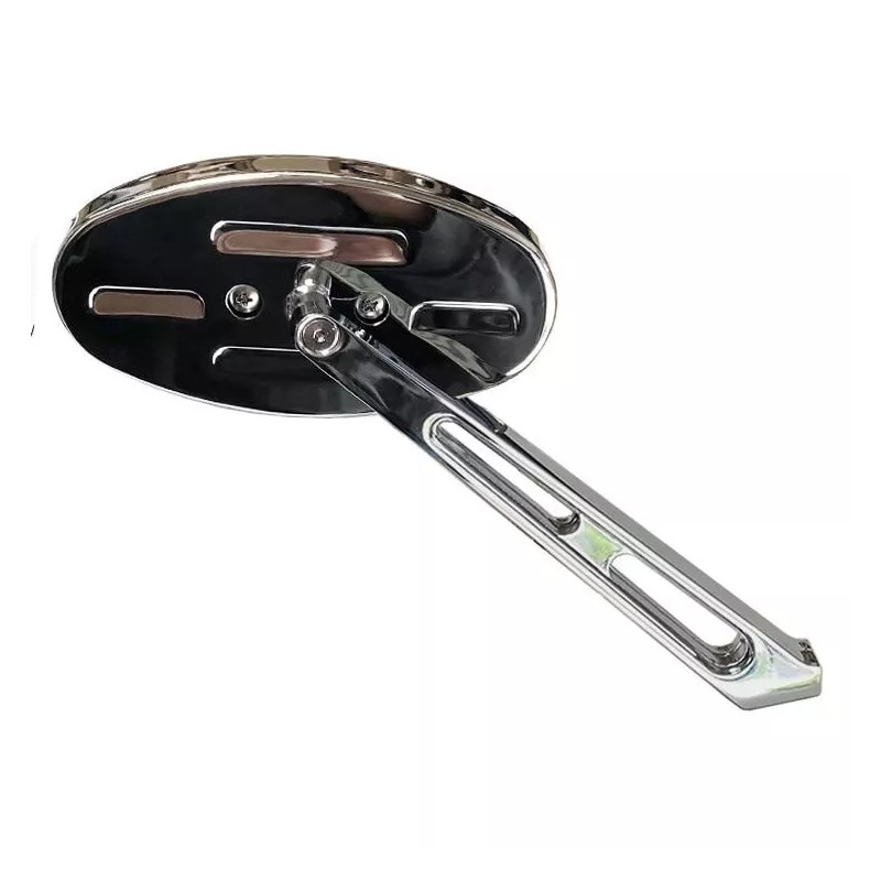 Moore Parts Manx Buggy Chrome Sideview Oval Mirror W/Aluminum Mount,