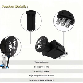Upgrade PTO Clutch Engage Switch 056-8058-00 10 AMP Replace Bad Boy Mowers/Dixie Chopper/Jacobsen Bobcat/Rotary/MTD/Delta,AOS Extreme Series BadBoy Blade Engage Clutch 070-1000-00,4174684