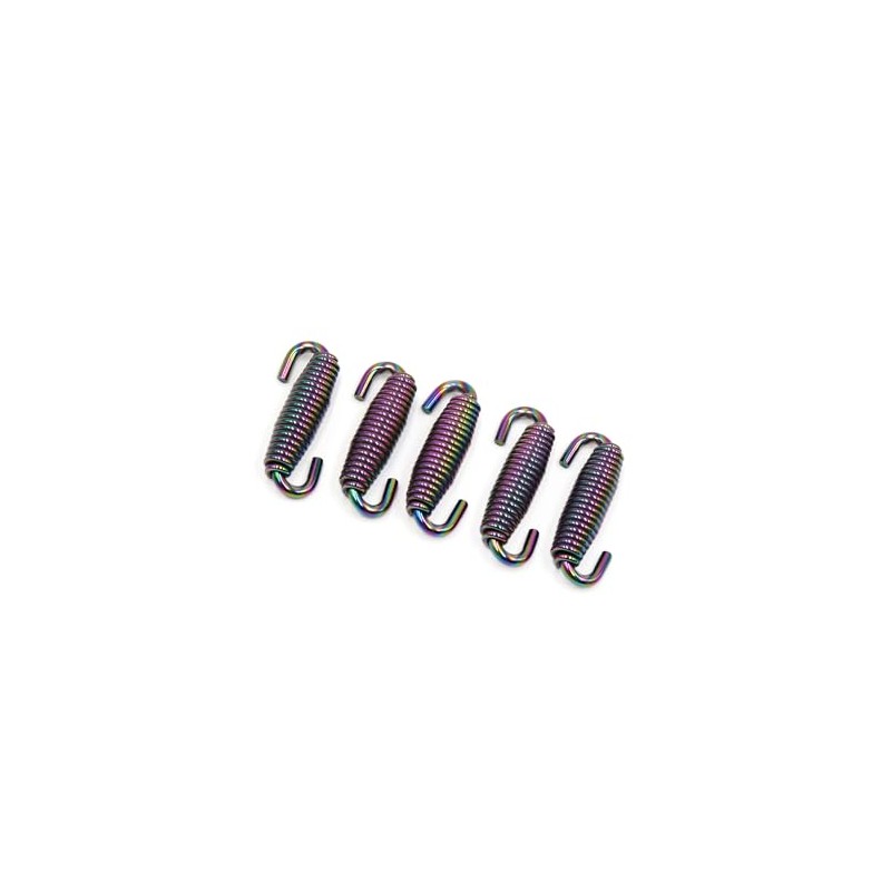 Hihaha 5pcs 59mm Multicolor Universal Motorbike Muffler Exhaust Pipe Spring