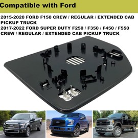 Heated Side Exterior Mirror Glass Compatible with 15-21 Ford F150 17-22 F250 F350 F450 F550 FL3Z17K707G FL3Z17K707D FL3Z-17K707-G FL3Z-17K707-D Right Passenger Side Upper Heating Chrome Mirrors Glass
