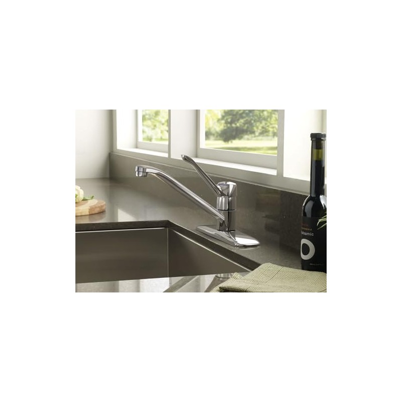 Moen Chateau Chrome One-Handle Low Arc Kitchen Faucet for 3-Hole