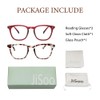 JiSoo 2 Pack Reading Glasses Women 1.5 Stylish Designer Readers