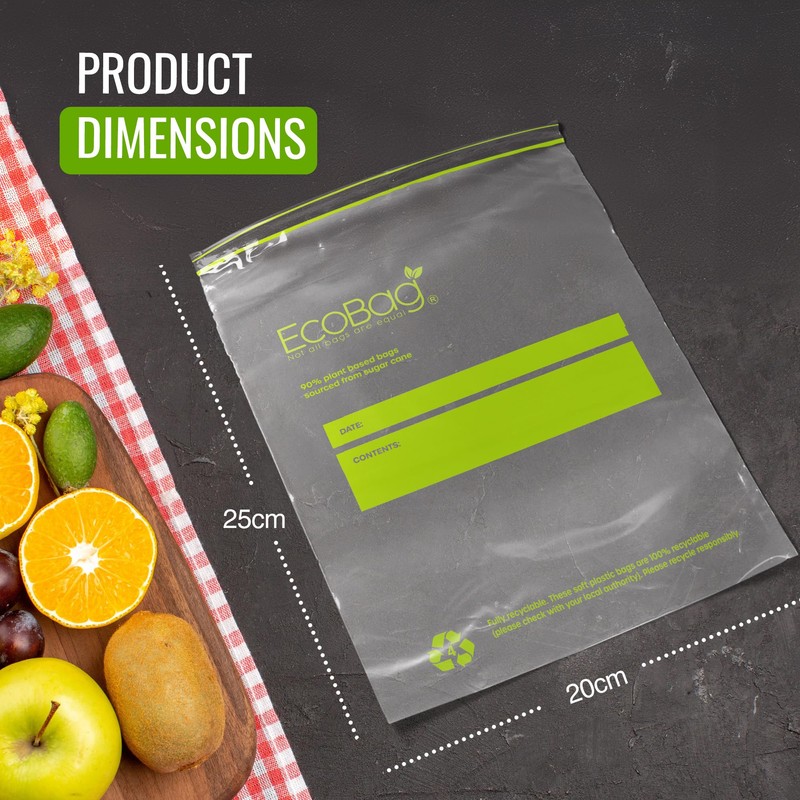 Ecobag- 30 Pack Reusable Freezer/Sandwich Bags - 2.5 Litre Size,