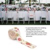 Hilitand Hessian Floral Ribbon, DIY Vintage Jute Ribbon, Rose Flower