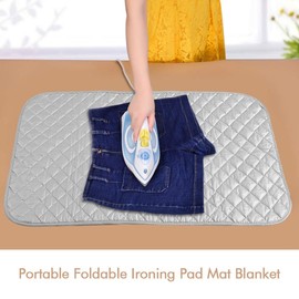 Nikou Ironing Mat, Ironing Pad Iron Travel Pad Portable Foldable Ironing Blanket Ironing Accessory for Table Top and Travelling