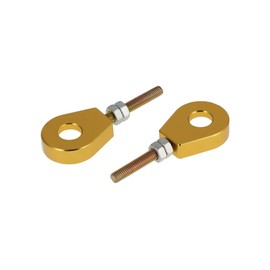 AKF Set of 2 Chain Tensioners for Swingarm, Aluminium Gold Anodised – Simson S51, S50, SR50, Schwalbe KR51, SR4